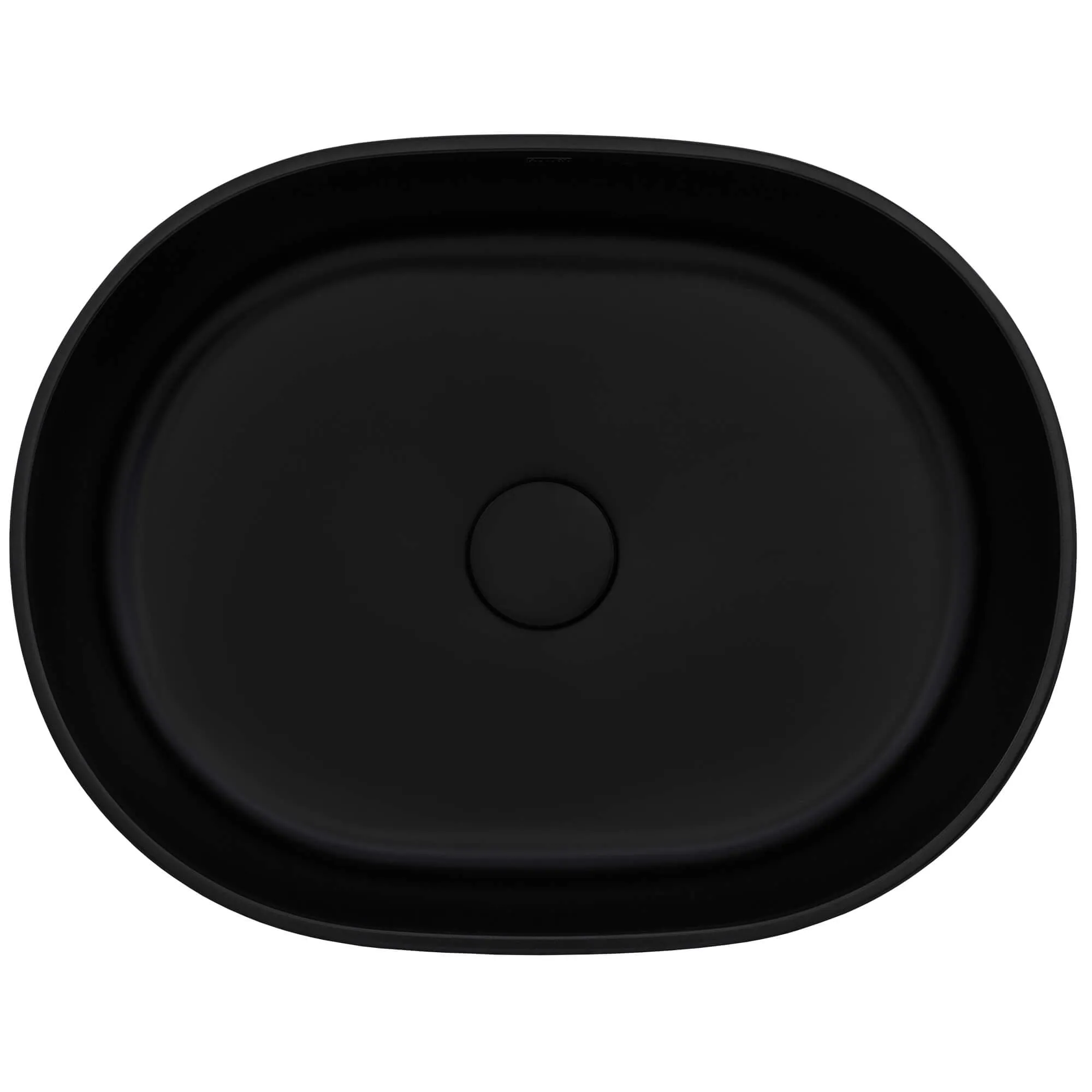 19" Solid Surface Modern Bathroom Vessel Sink Matte Black