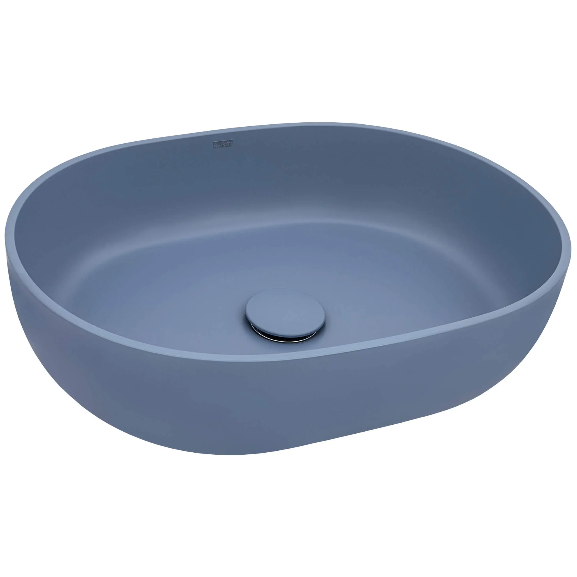 19" Solid Surface Modern Bathroom Vessel Sink Pacific Blue