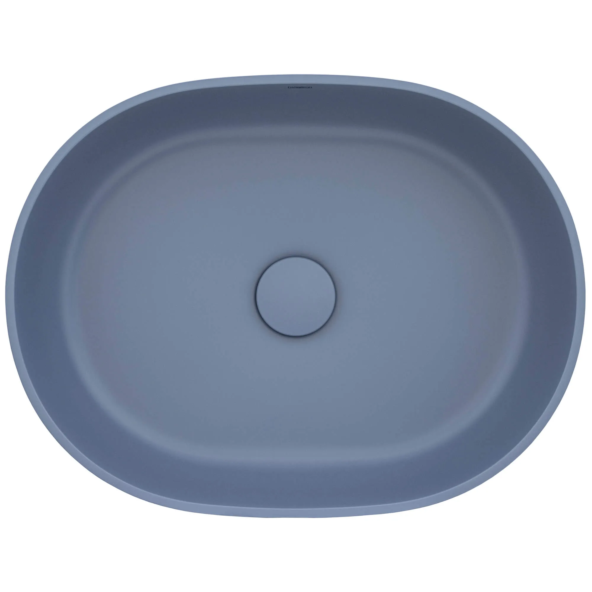 19" Solid Surface Modern Bathroom Vessel Sink Pacific Blue