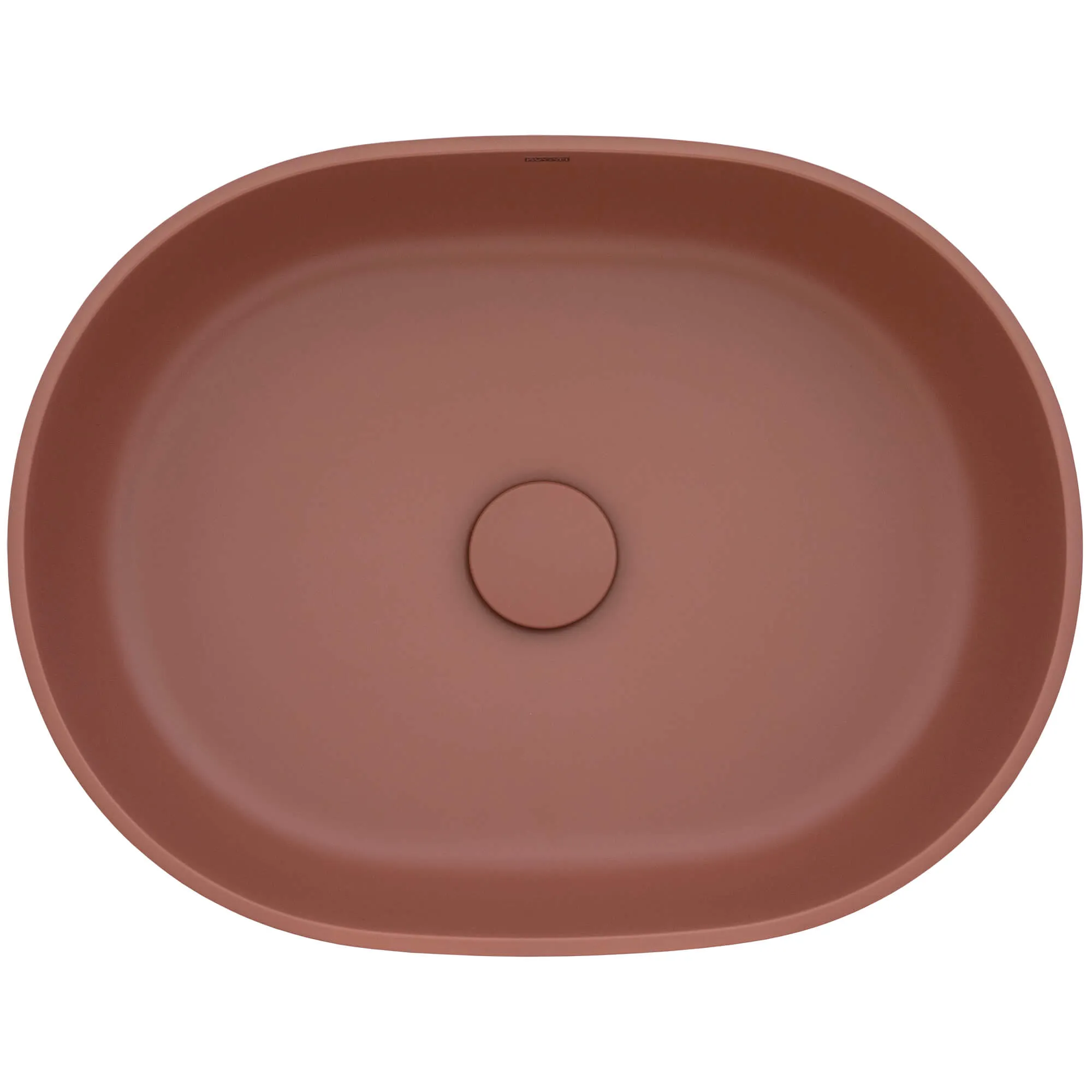 19" Solid Surface Modern Bathroom Vessel Sink Sedona Clay