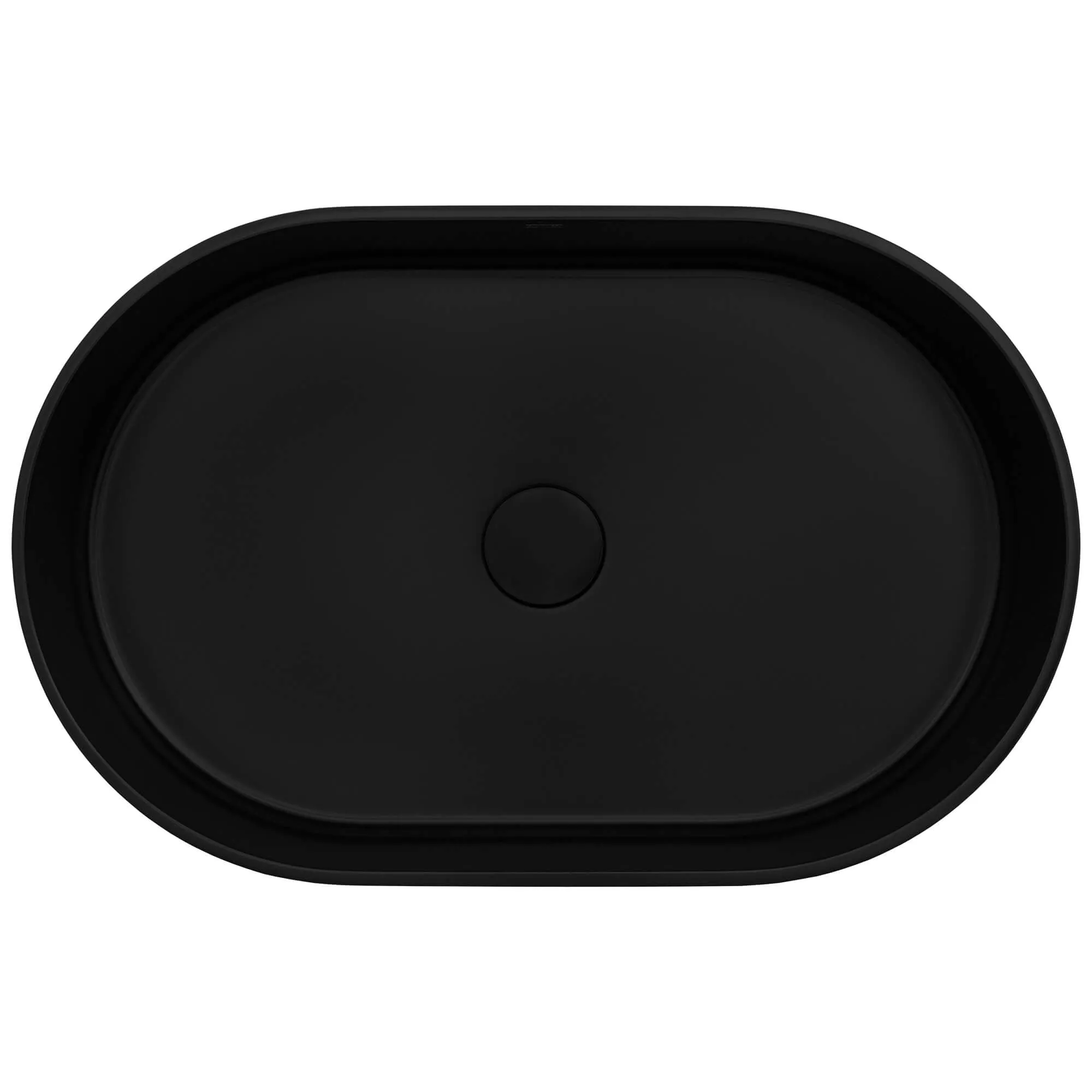 23" Solid Surface Modern Bathroom Vessel Sink Matte Black