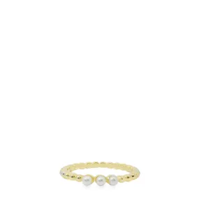 3 Pearl Vermeil Ring