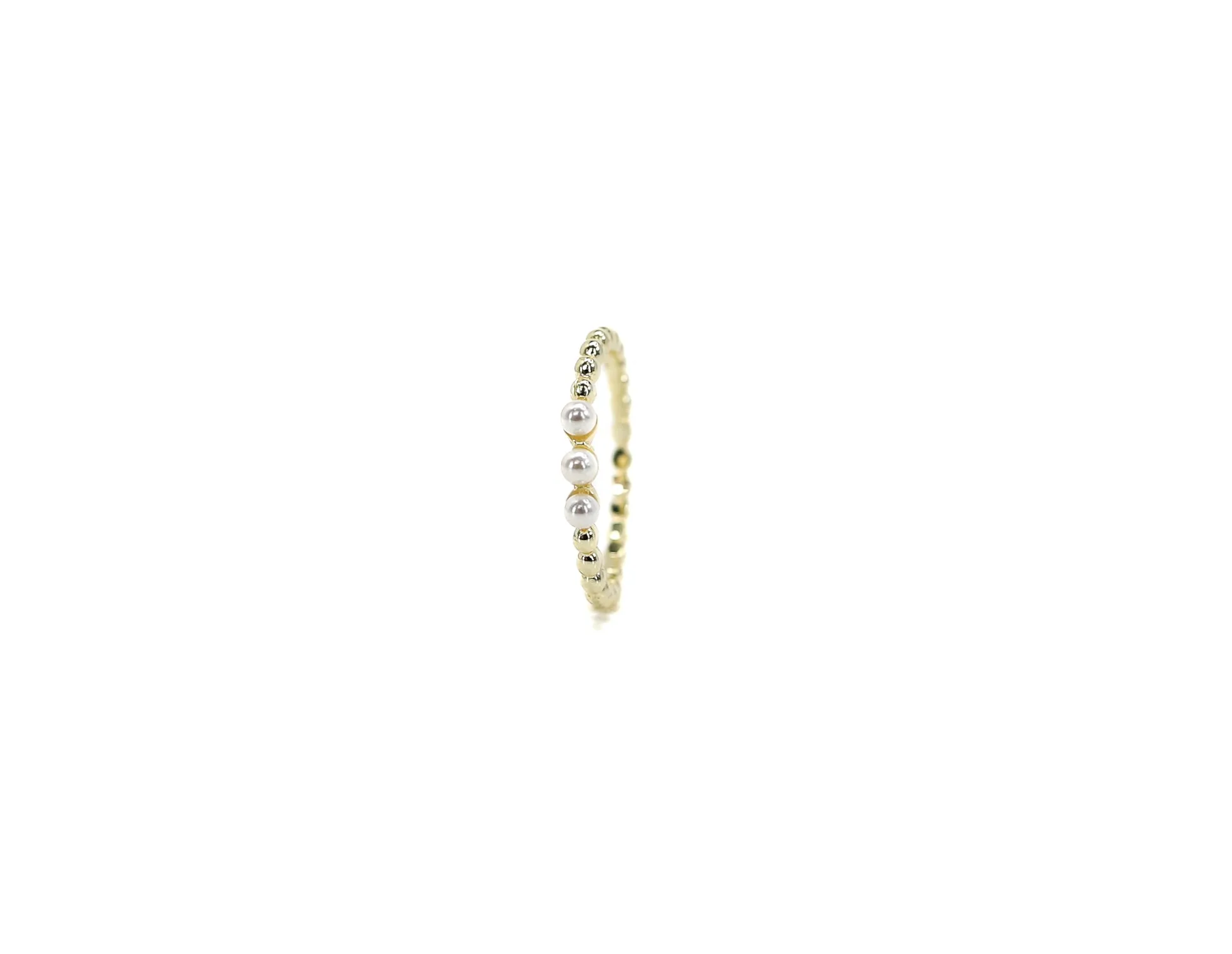 3 Pearl Vermeil Ring