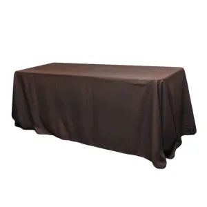 90"x156" Rectangular Oblong Polyester Tablecloth - Chocolate Brown