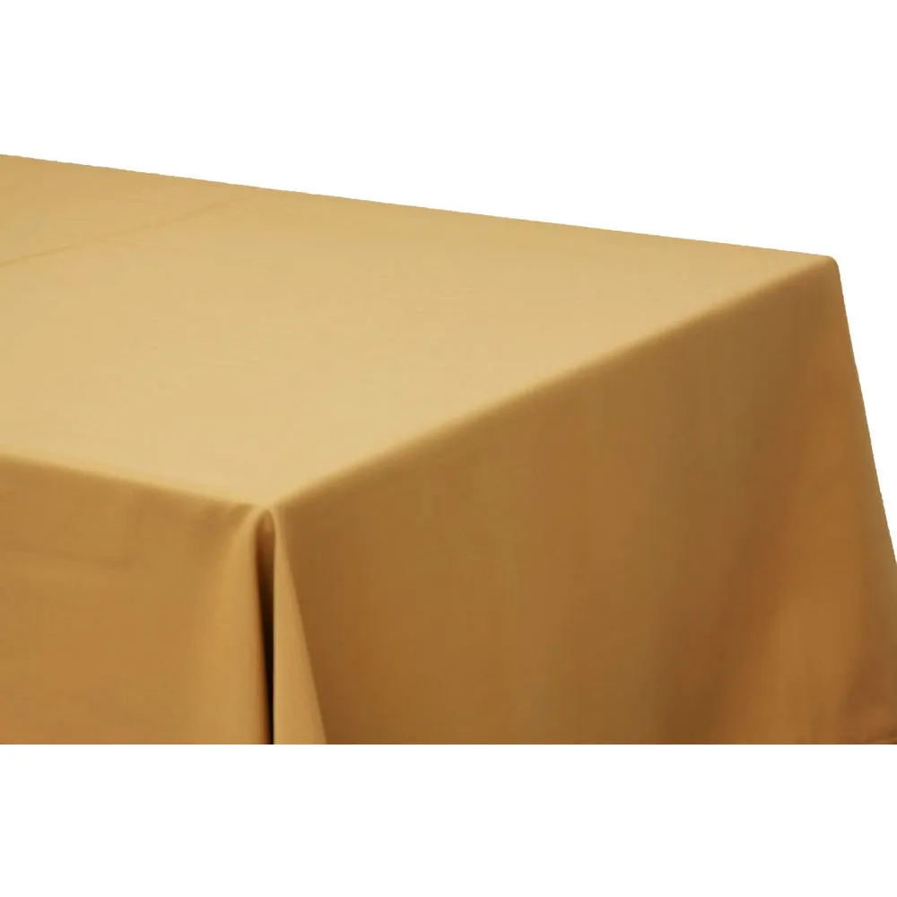 90"x156" Rectangular Oblong Polyester Tablecloth - Gold