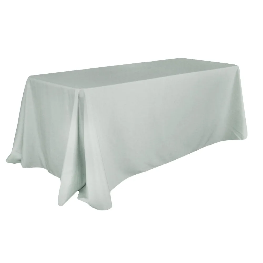 90"x156" Rectangular Oblong Polyester Tablecloth - Gray/Silver