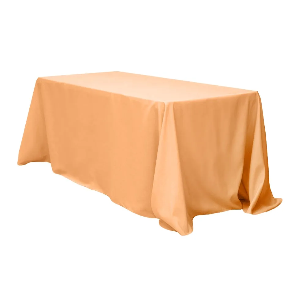 90"x156" Rectangular Oblong Polyester Tablecloth - Peach