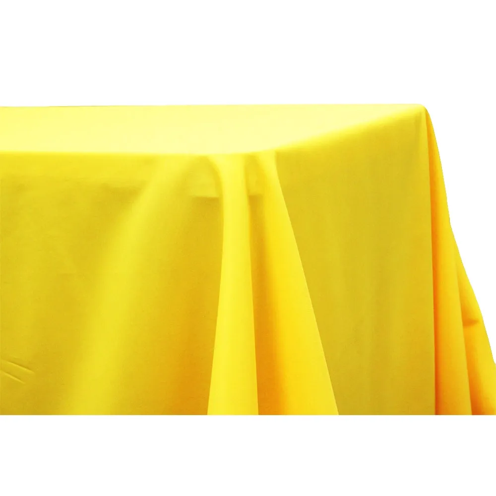 90"x156" Rectangular Oblong Polyester Tablecloth - Yellow