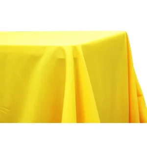 90"x156" Rectangular Oblong Polyester Tablecloth - Yellow