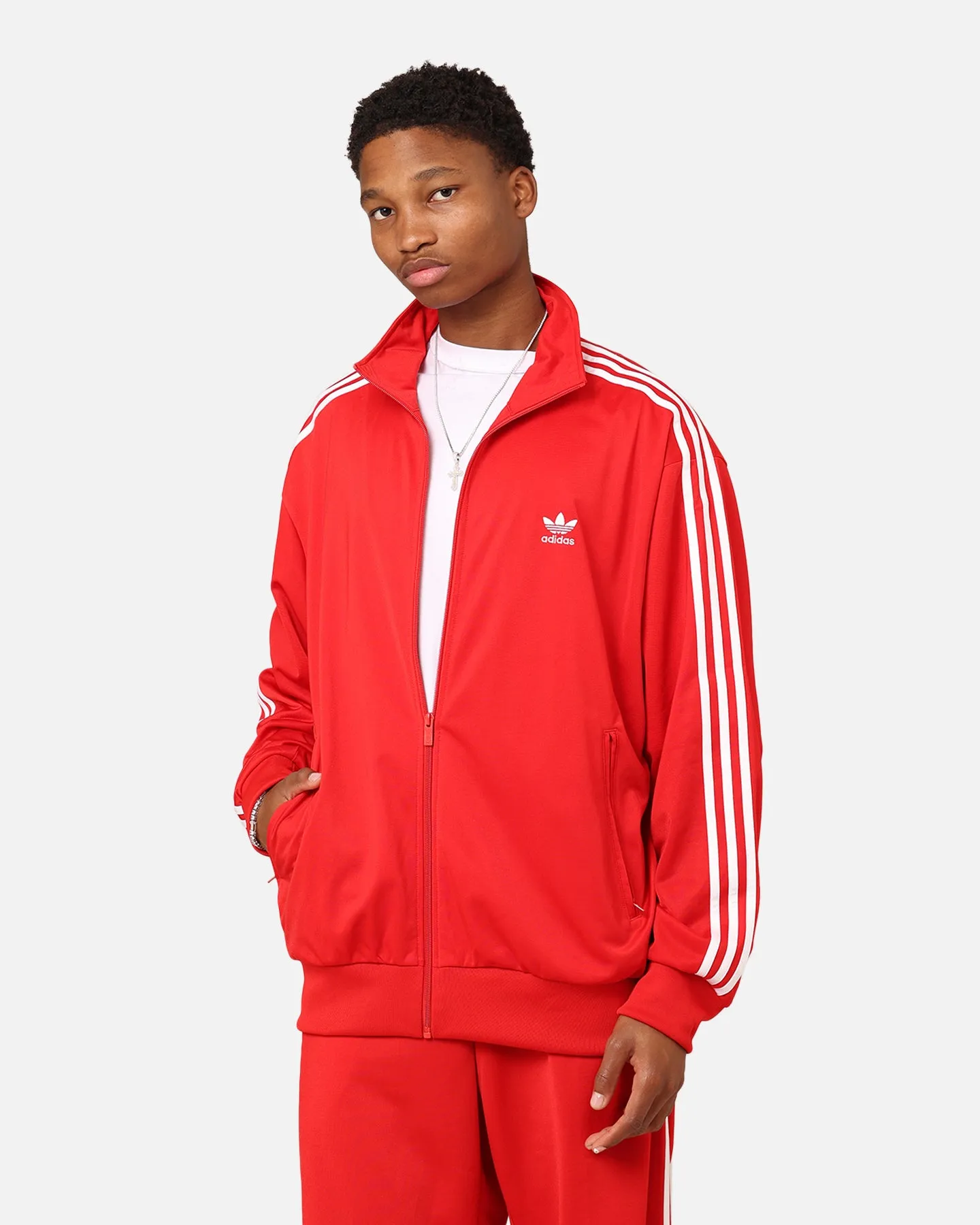 Adidas Classics Firebird Track Jacket Better Scarlet/White