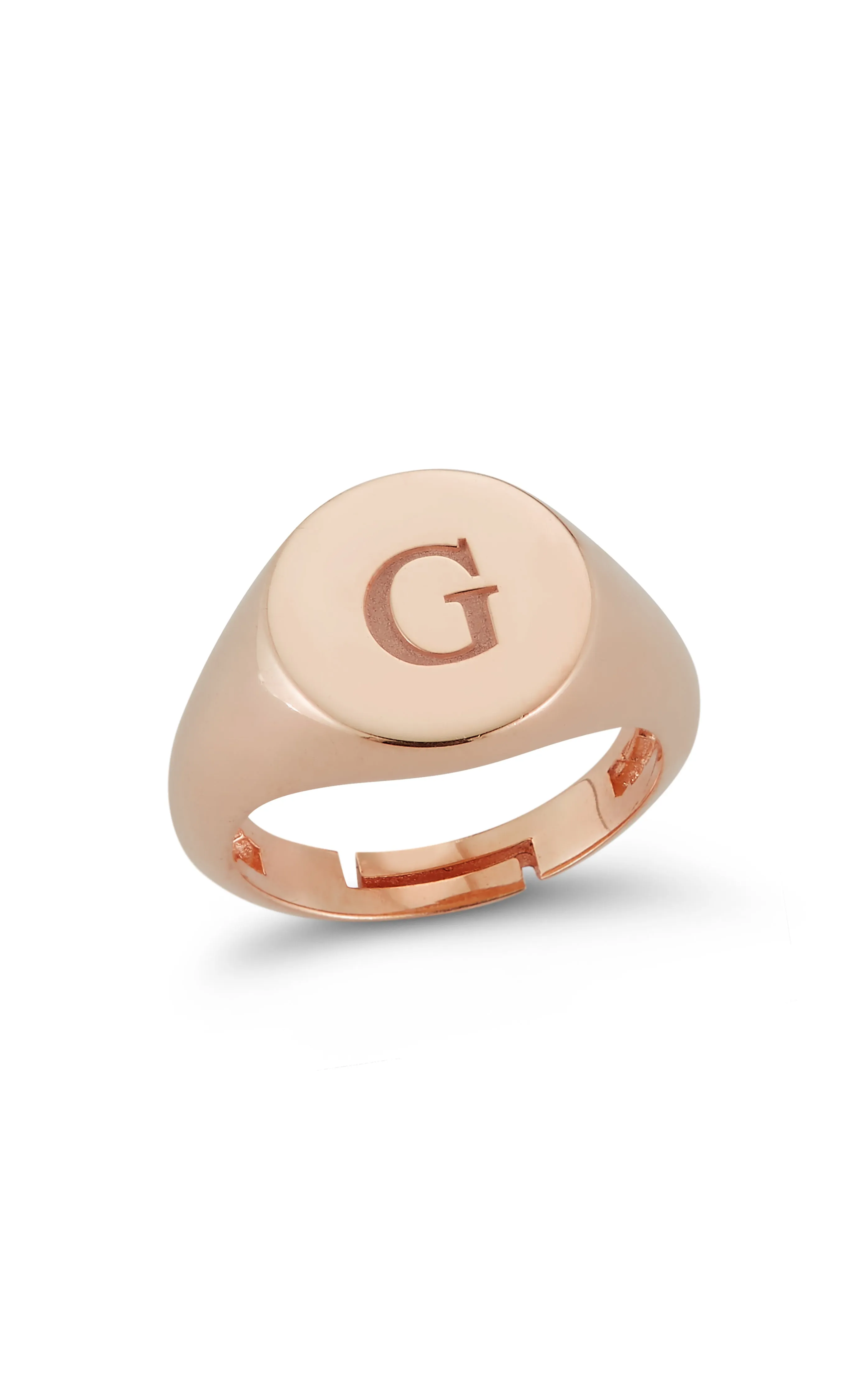 Adjustable Initial Signet Ring