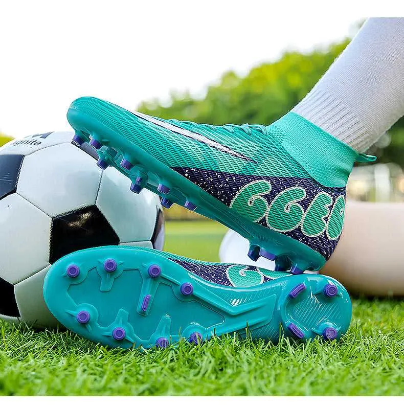 Adult and Boys' High-Top Soccer Cleats, Training