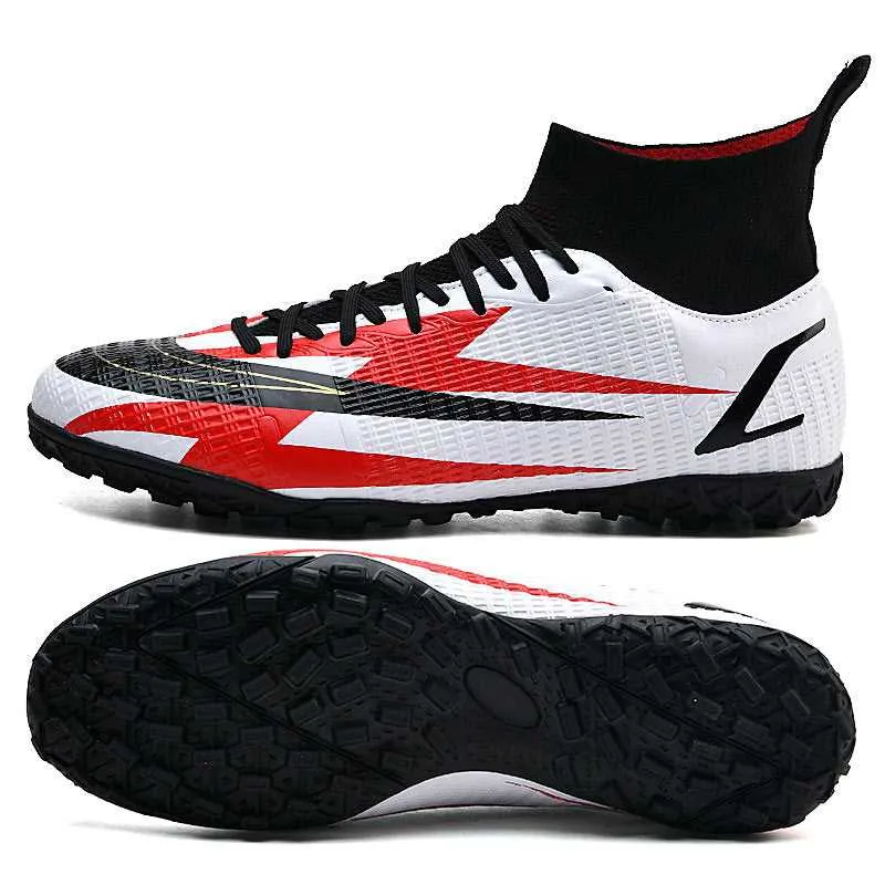 Adult and Kids' Non-Slip High-Top Soccer Cleats for Training