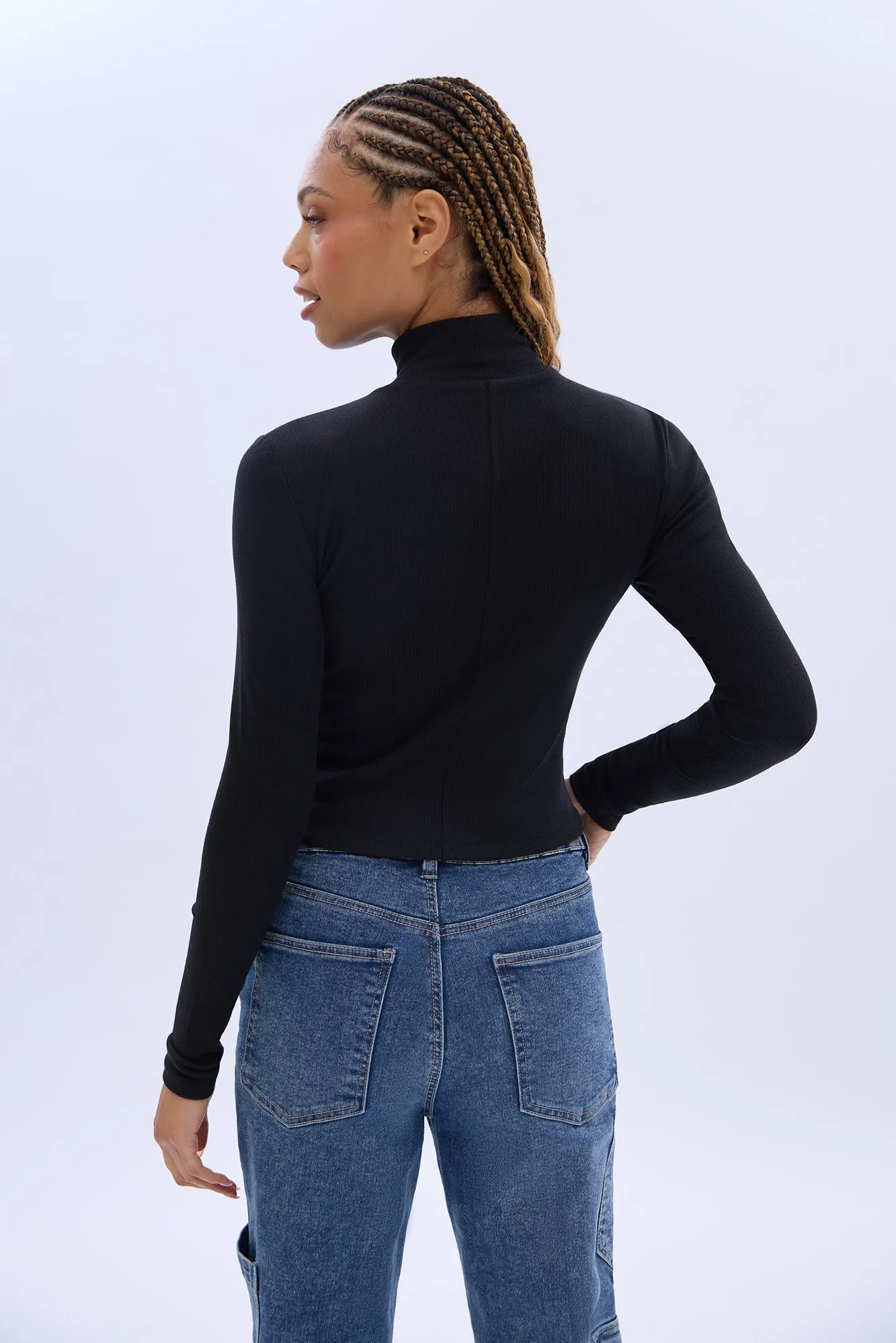 AERO Long Sleeve Mock Neck Top