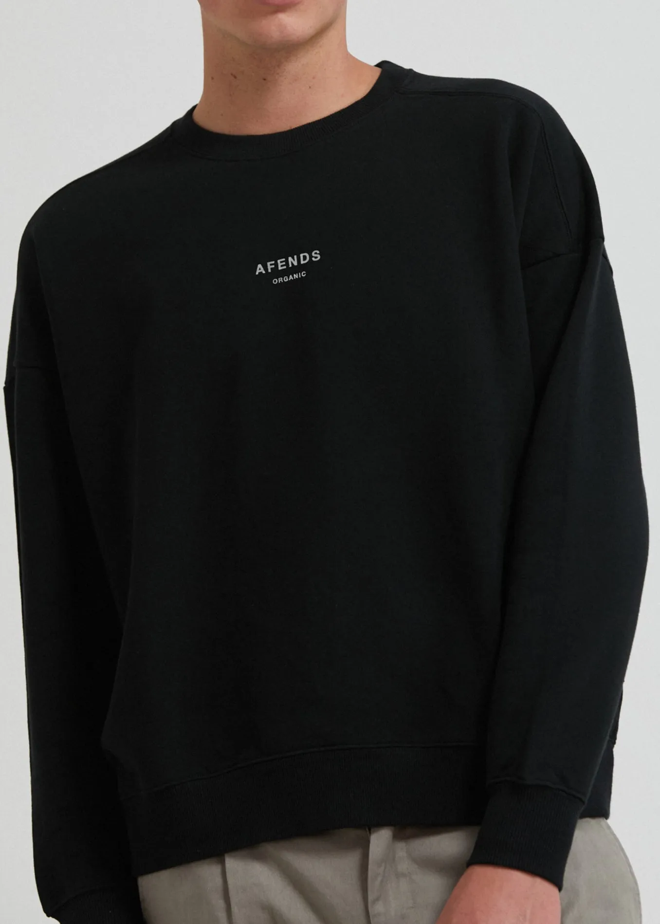 AFENDS Unisex Solitude - Unisex Crew Neck Jumper - Black