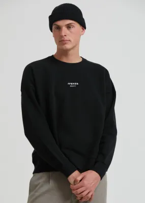 AFENDS Unisex Solitude - Unisex Crew Neck Jumper - Black