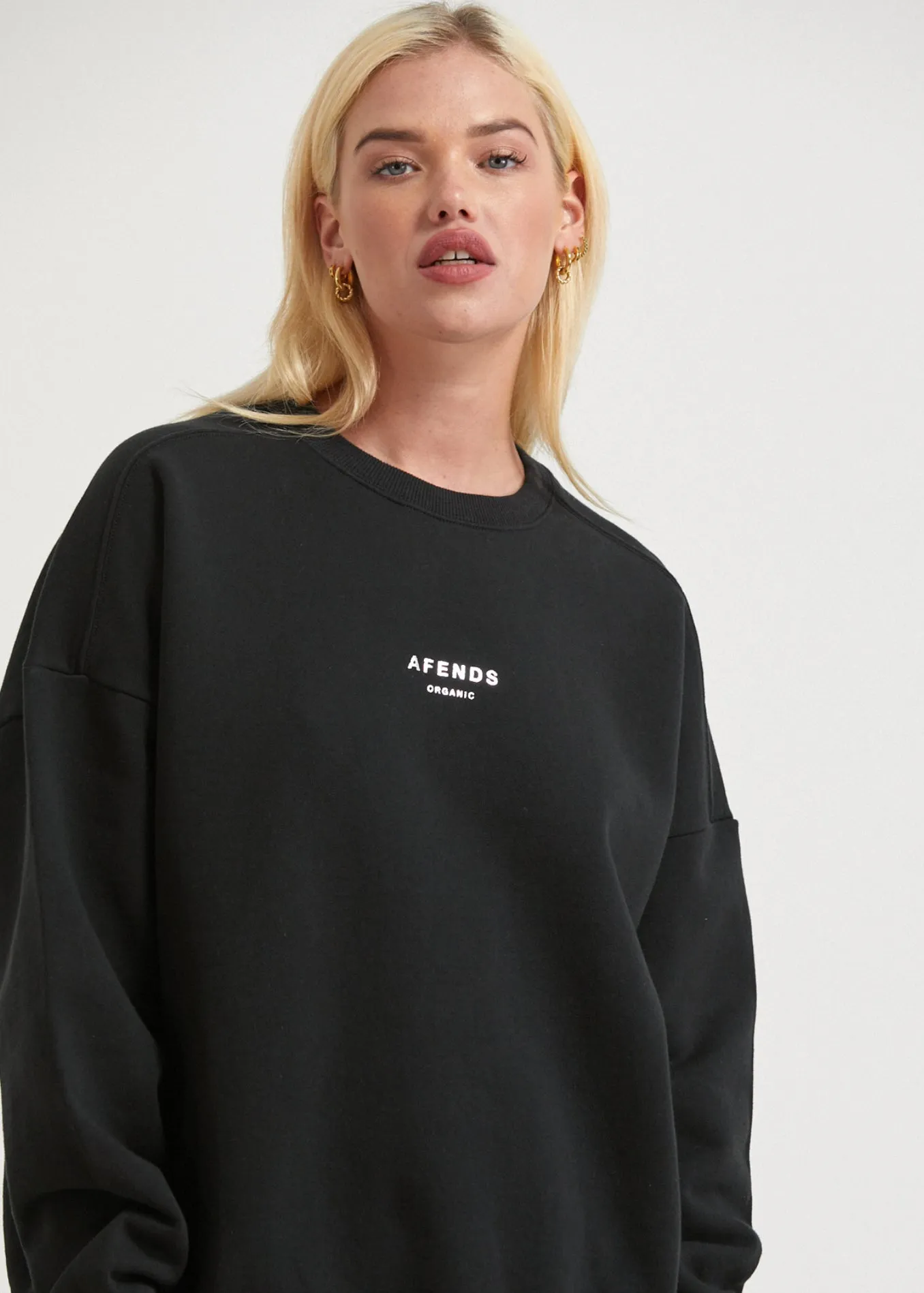 AFENDS Unisex Solitude - Unisex Crew Neck Jumper - Black