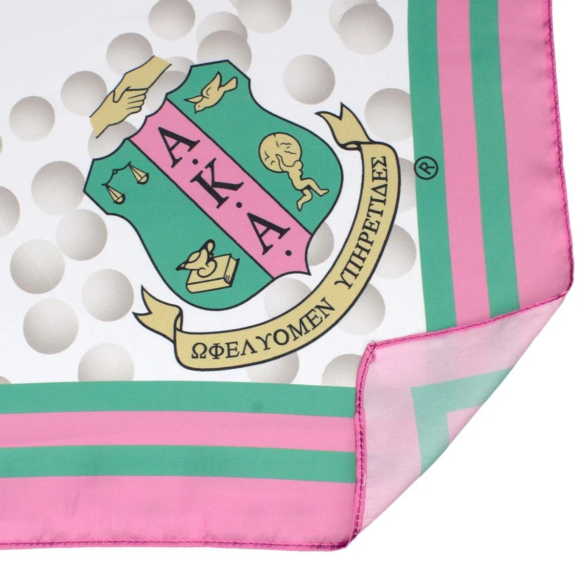 AKA Alpha Kappa Alpha Sorority Inspired Pearl Print Square Scarf for Women