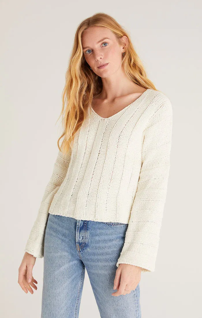 Amata V Neck Sweater White