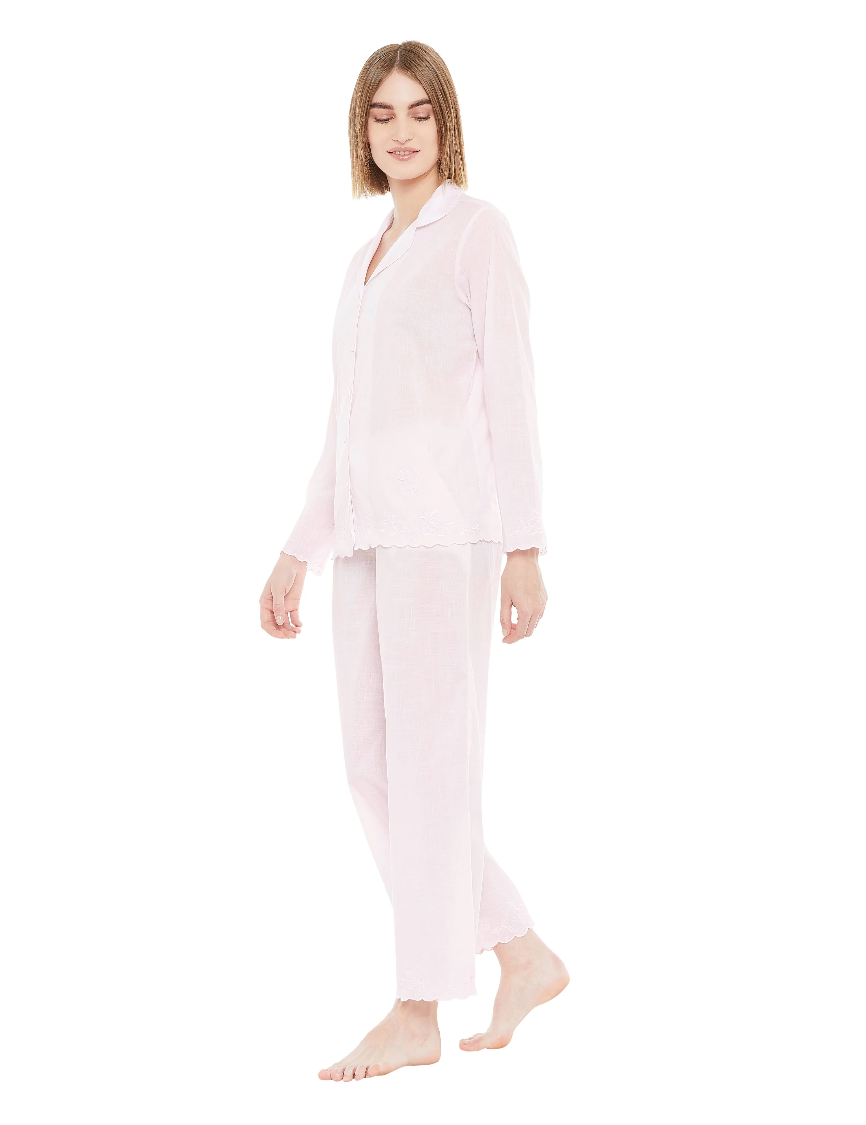 Annie Cotton Embroidery Pyjamas Set