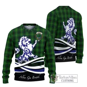 Arthur Tartan Ugly Sweater with Alba Gu Brath Regal Lion Emblem