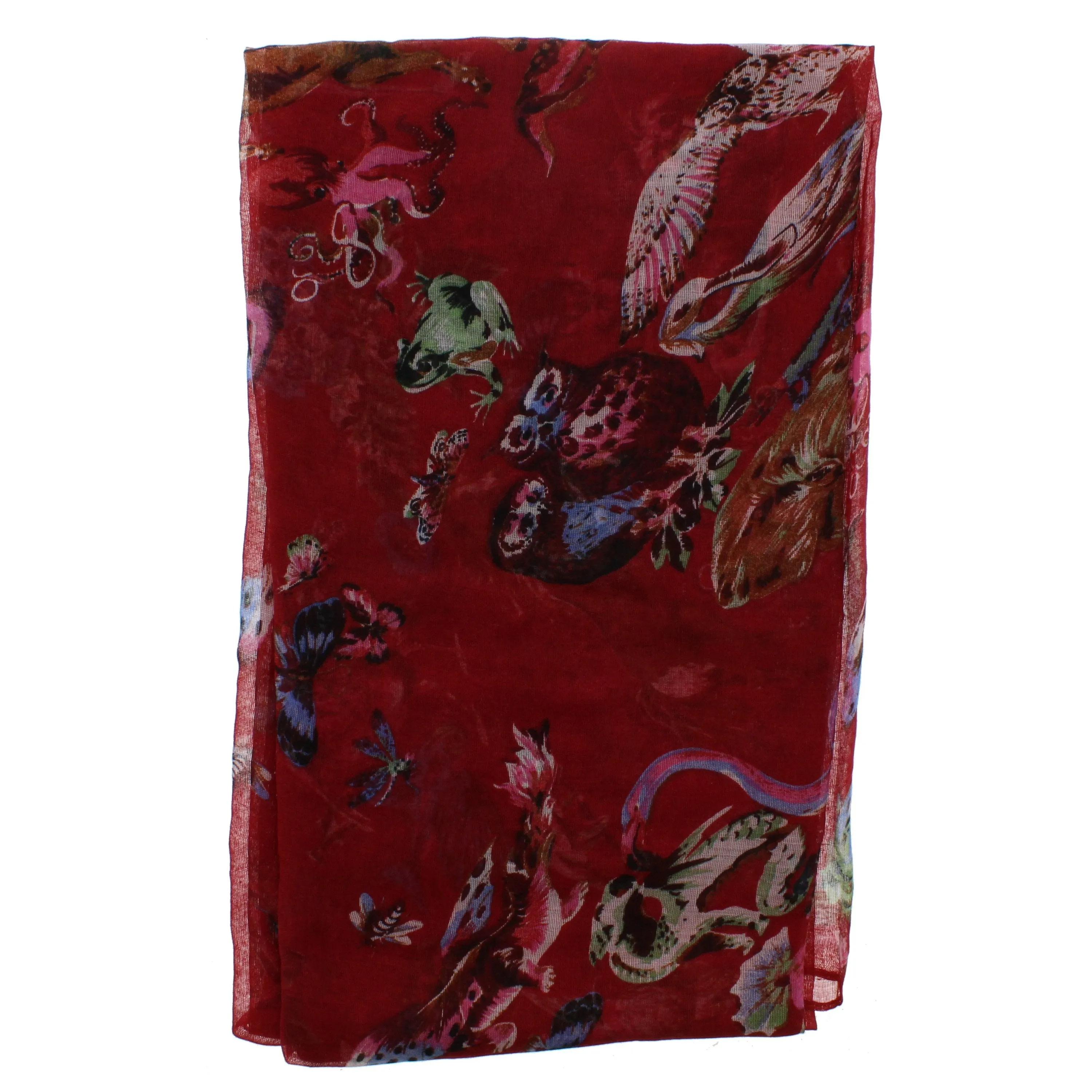 Assorted Animals, Birds & Sealife Print Scarf