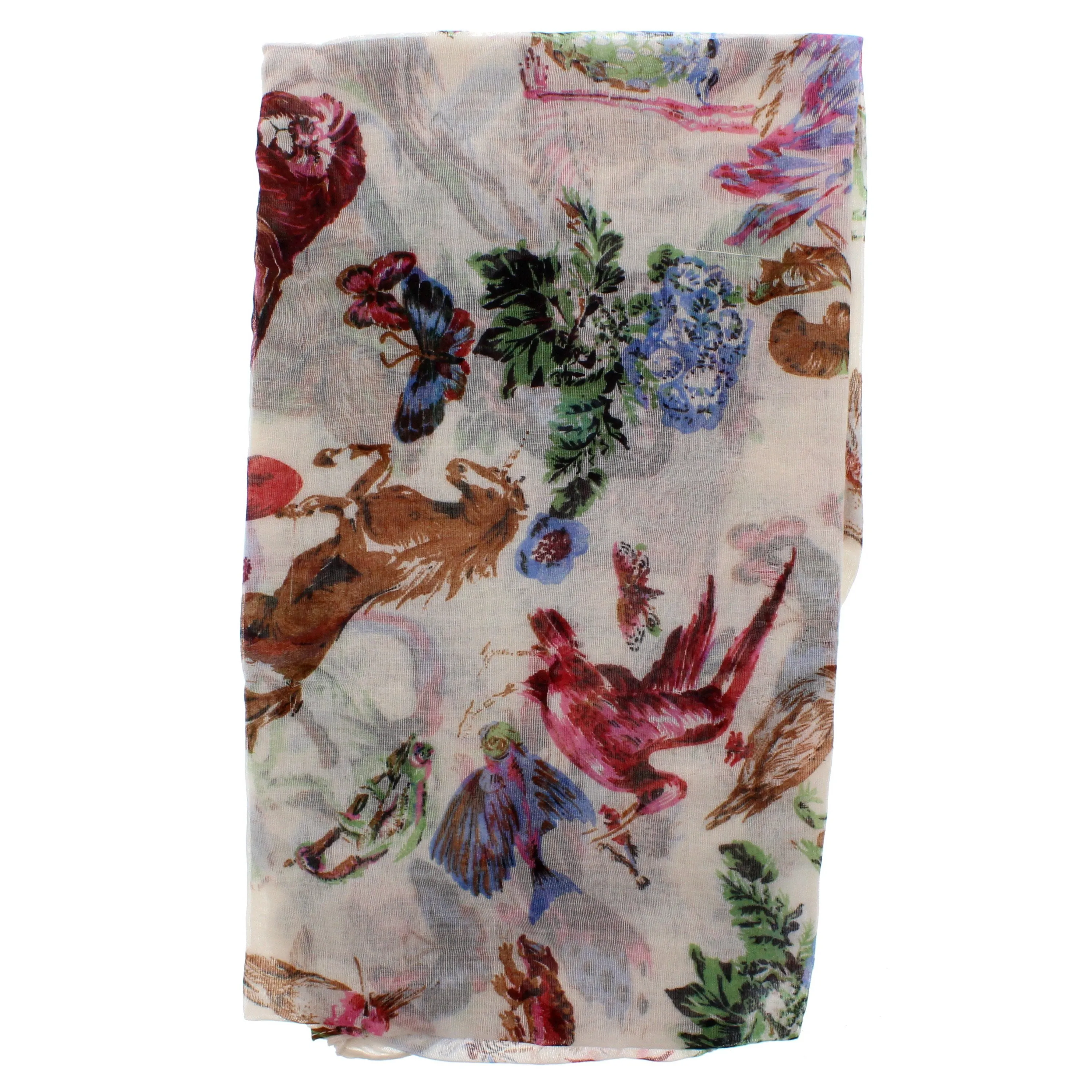 Assorted Animals, Birds & Sealife Print Scarf