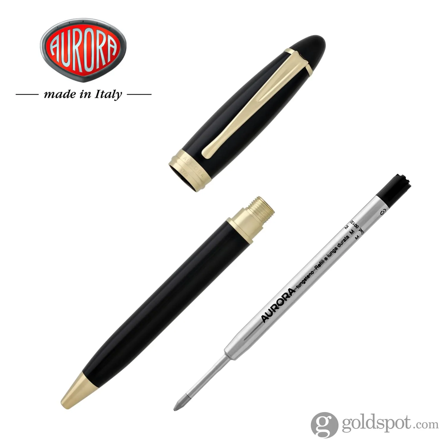 Aurora Ipsilon Ballpoint Pen in Resin Black