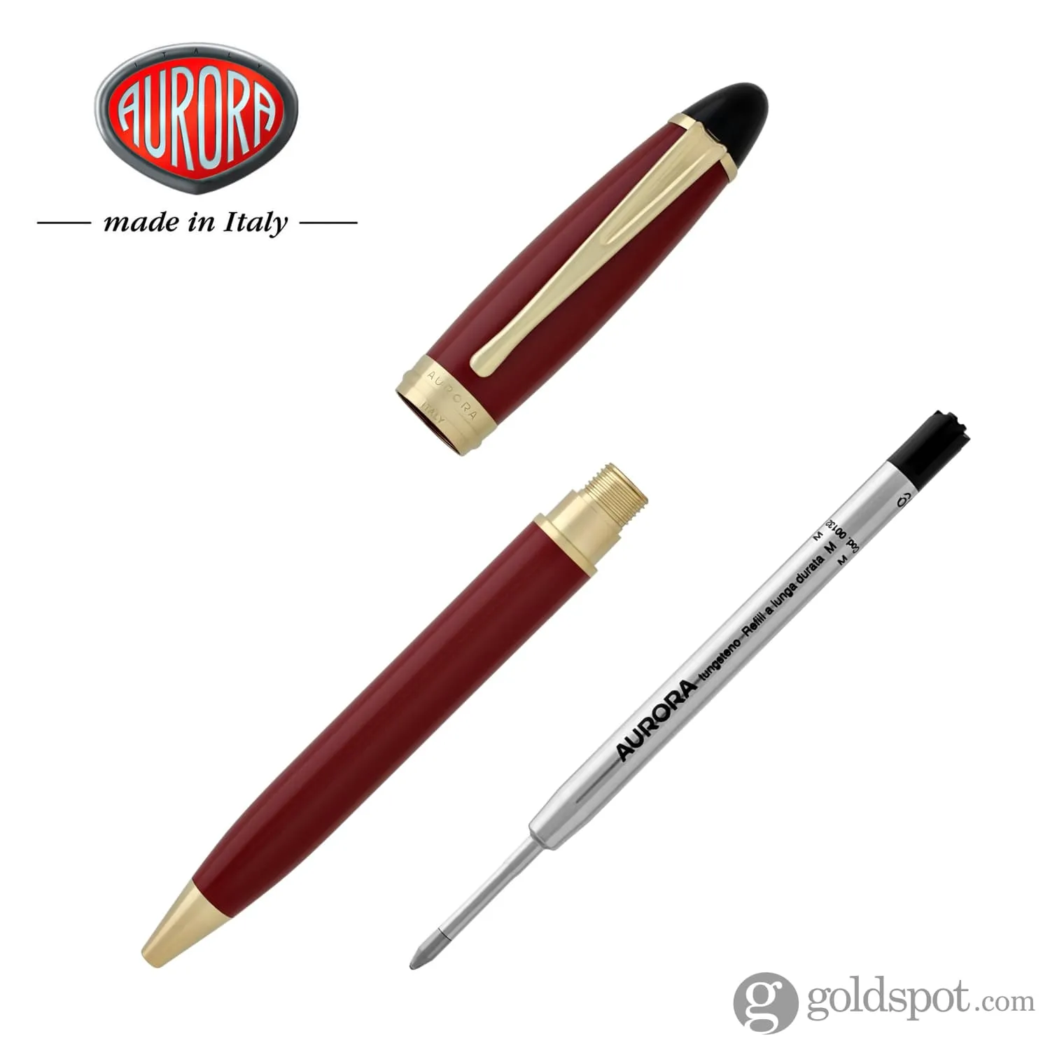 Aurora Ipsilon Ballpoint Pen in Resin Red