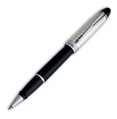 Aurora Ipsilon Quadra Sterling Silver Black Rollerball Pen