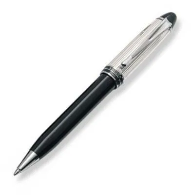 Aurora Ipsilon Sterling Silver Black Ballpoint Pen