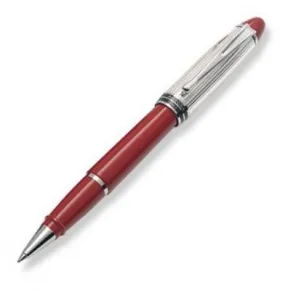 Aurora Ipsilon Sterling Silver Red Rollerball Pen