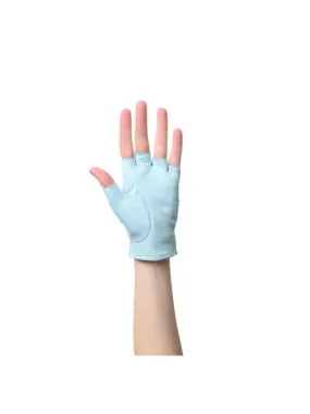 Baby Blue Isla Fingerless Leather Gloves