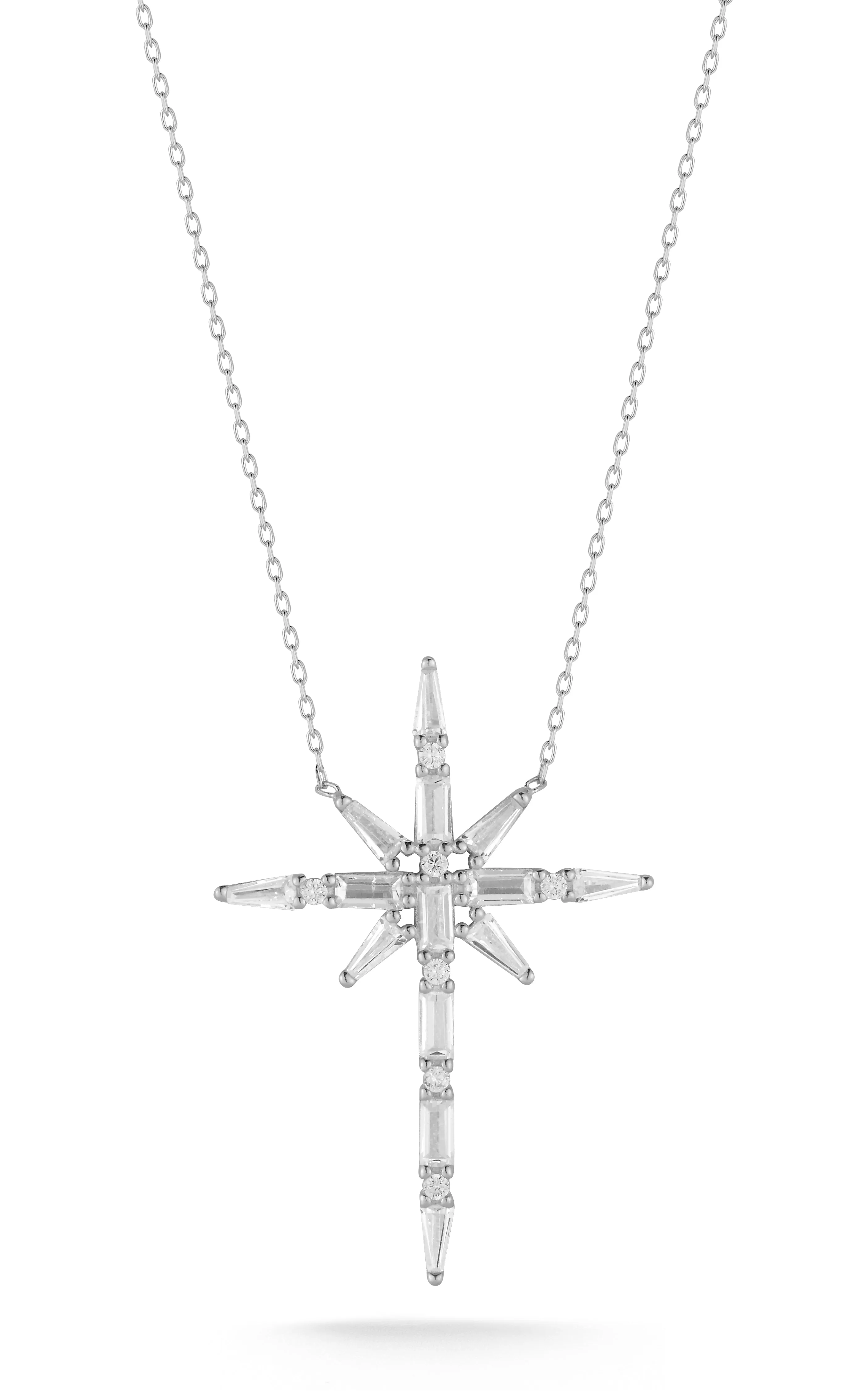 Baguette North Star Necklace