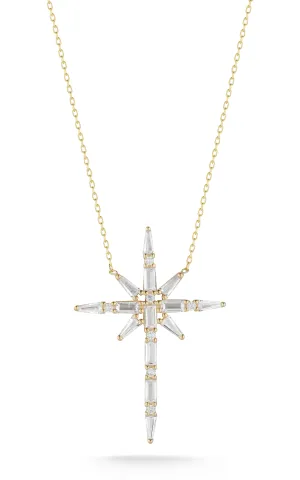 Baguette North Star Necklace