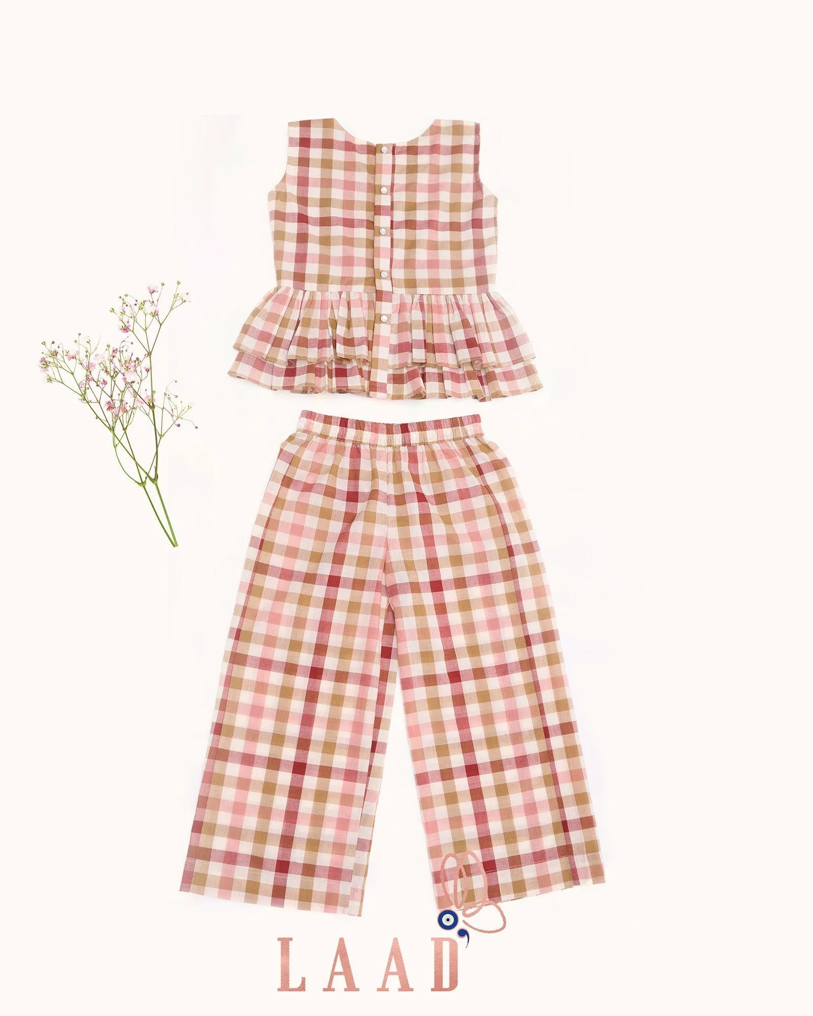 Bambi Deer Hand-Embroidered Peplum Co-ord Set