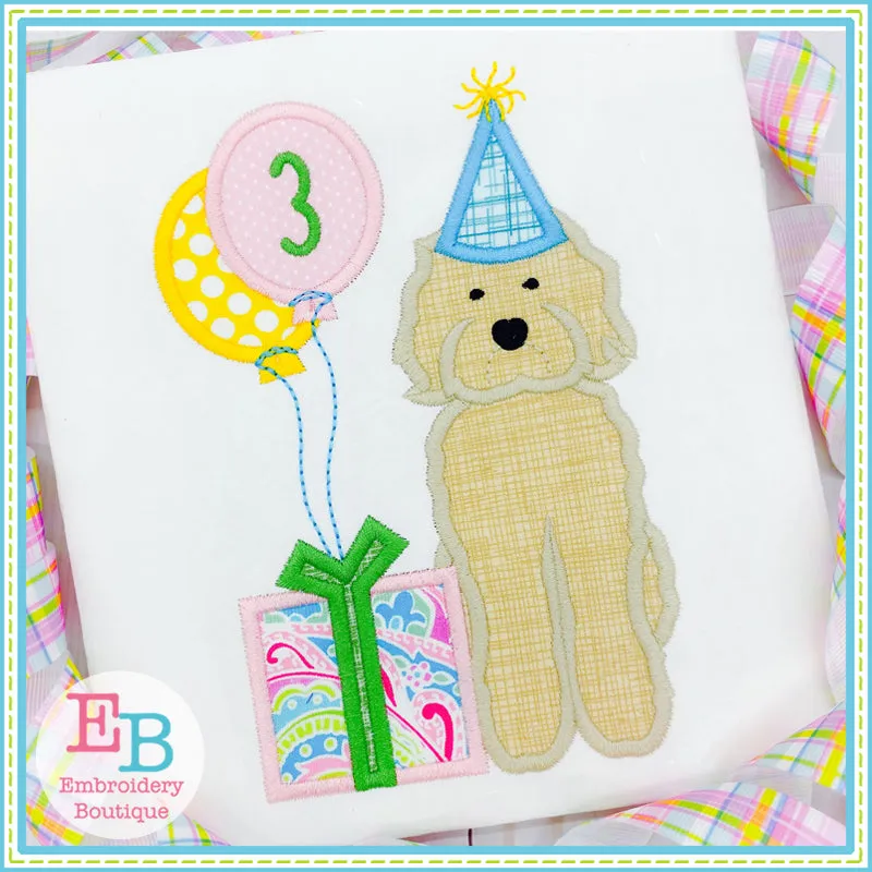 Birthday Doodle Satin Applique