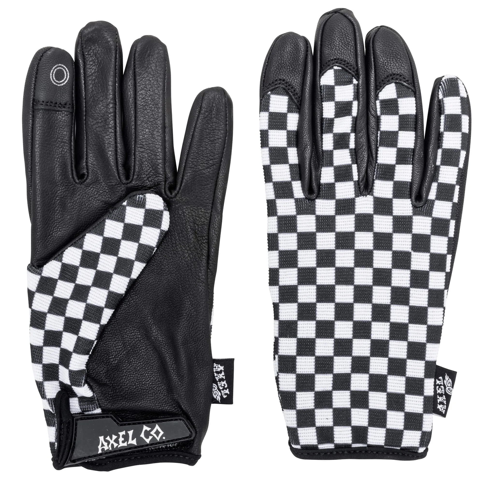 Black & White Checkers Mesh Top Gloves