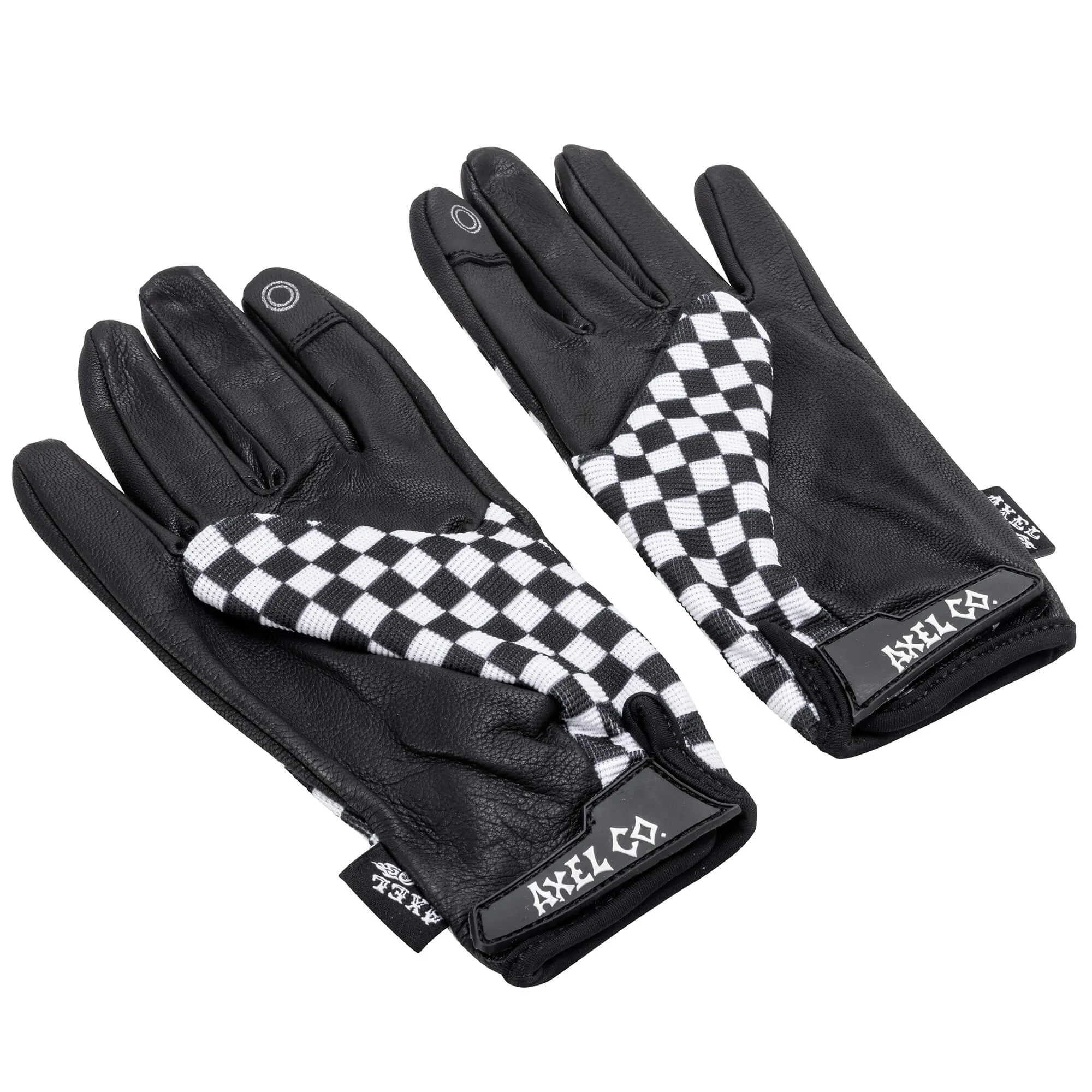 Black & White Checkers Mesh Top Gloves