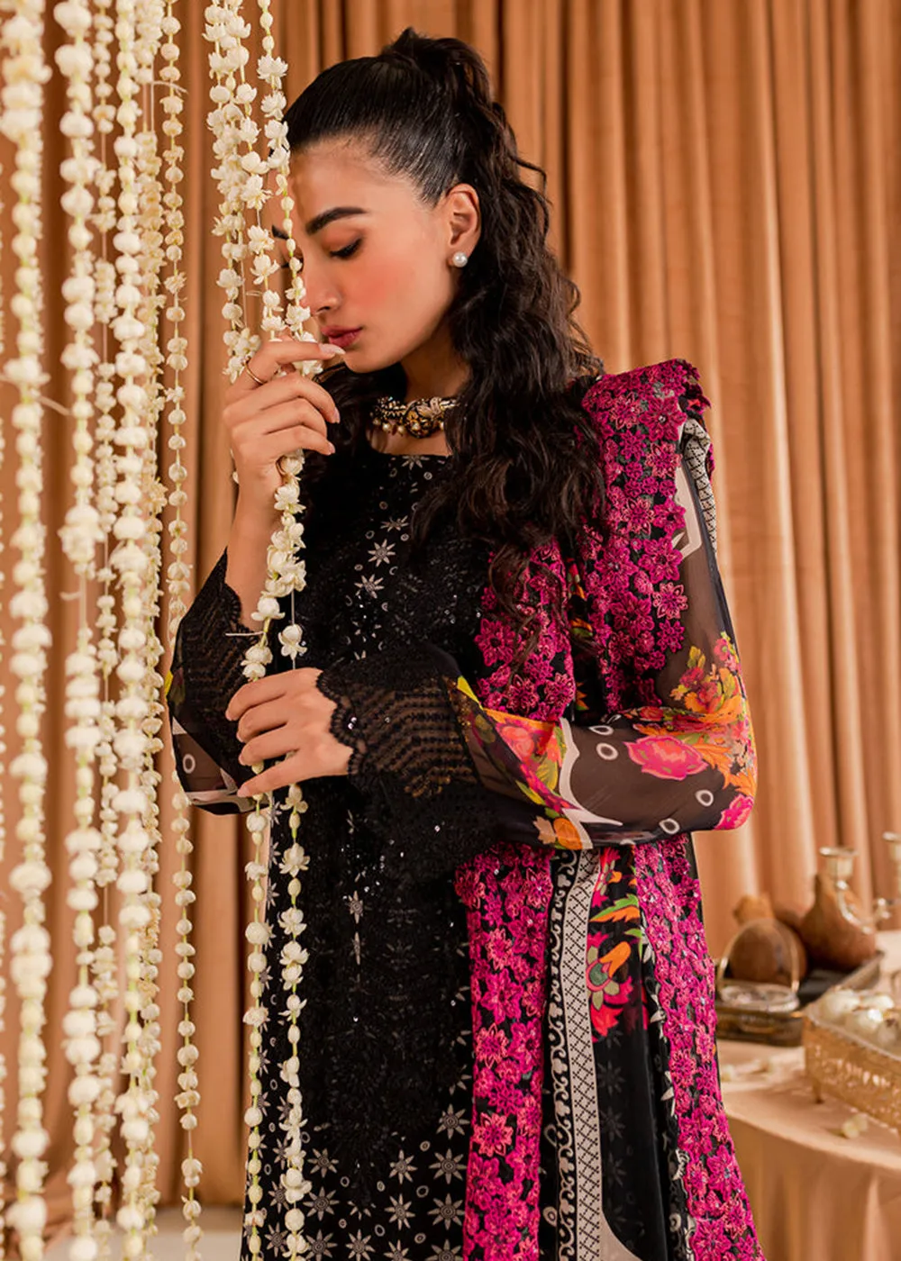 Black Chiffon Suit - Vasal Formals ’23 By Charizma | VSL-05