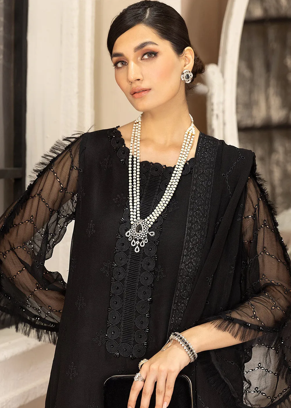 Black Formal Suit - Alizeh - Dhaagay Formals '23 - V02D10 - Anita