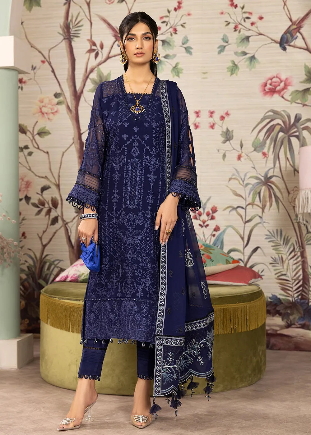 Blue Formal Suit - Alizeh - Dhaagay Formals '23 - V02D04 - Sibel