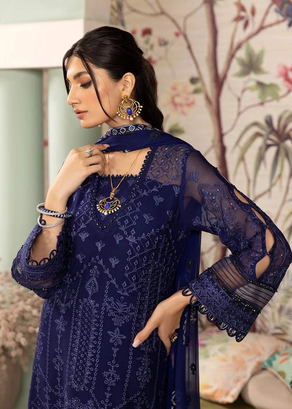 Blue Formal Suit - Alizeh - Dhaagay Formals '23 - V02D04 - Sibel