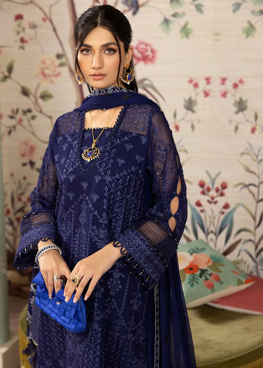 Blue Formal Suit - Alizeh - Dhaagay Formals '23 - V02D04 - Sibel