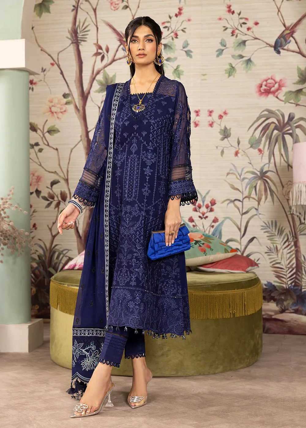 Blue Formal Suit - Alizeh - Dhaagay Formals '23 - V02D04 - Sibel