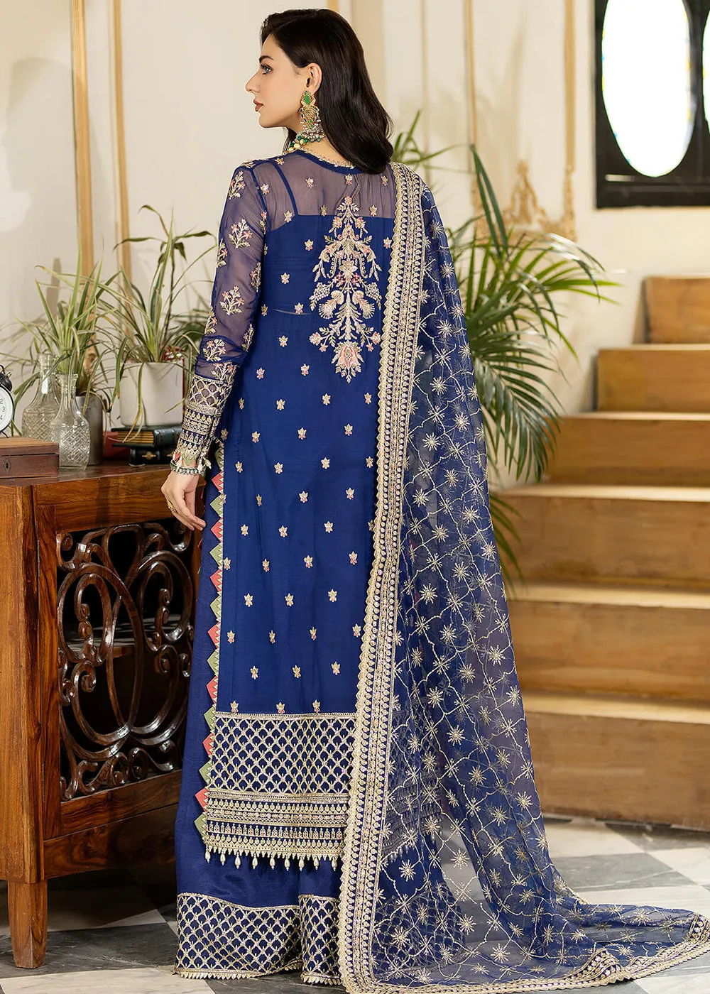 Blue Wedding Formal Suit | Imrozia Premium | Jhalak '23 | I-186 - GULNAAZ