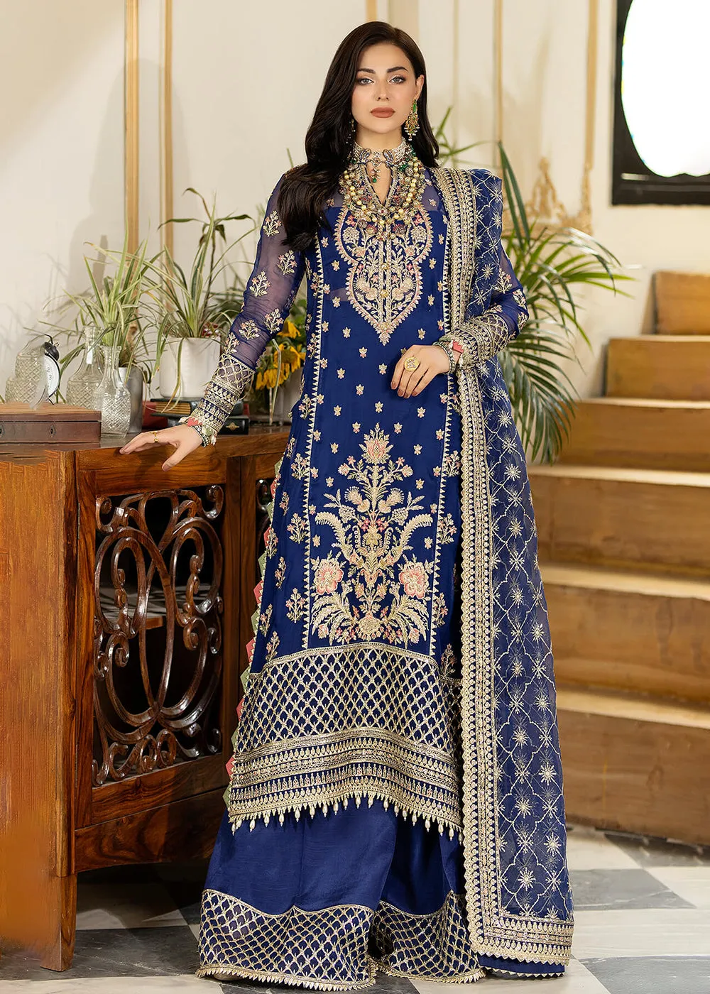 Blue Wedding Formal Suit | Imrozia Premium | Jhalak '23 | I-186 - GULNAAZ