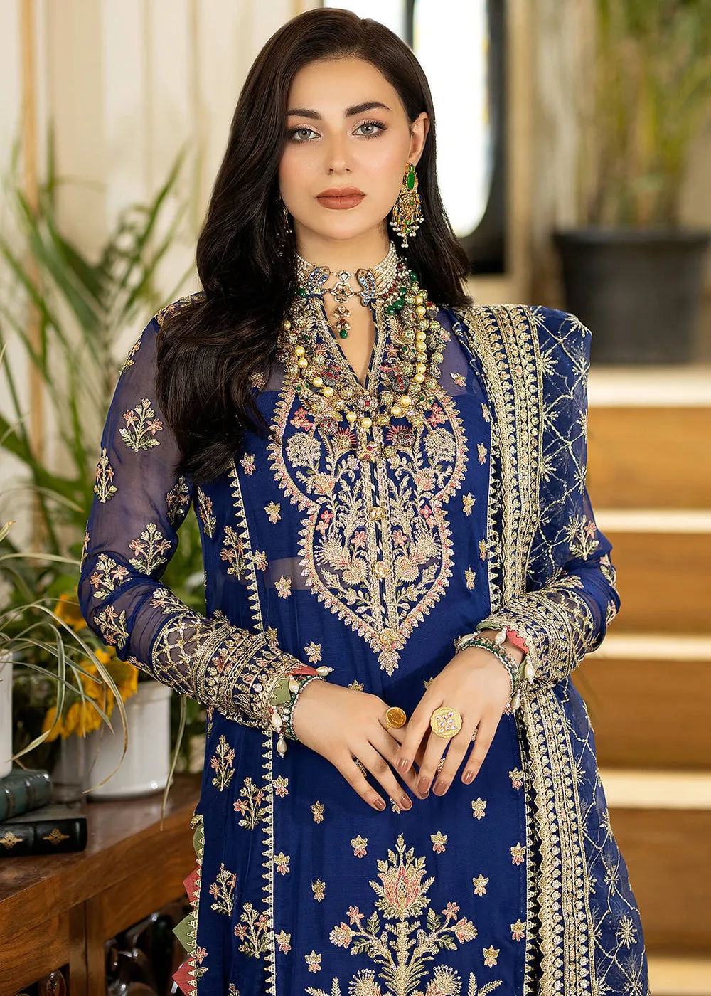 Blue Wedding Formal Suit | Imrozia Premium | Jhalak '23 | I-186 - GULNAAZ