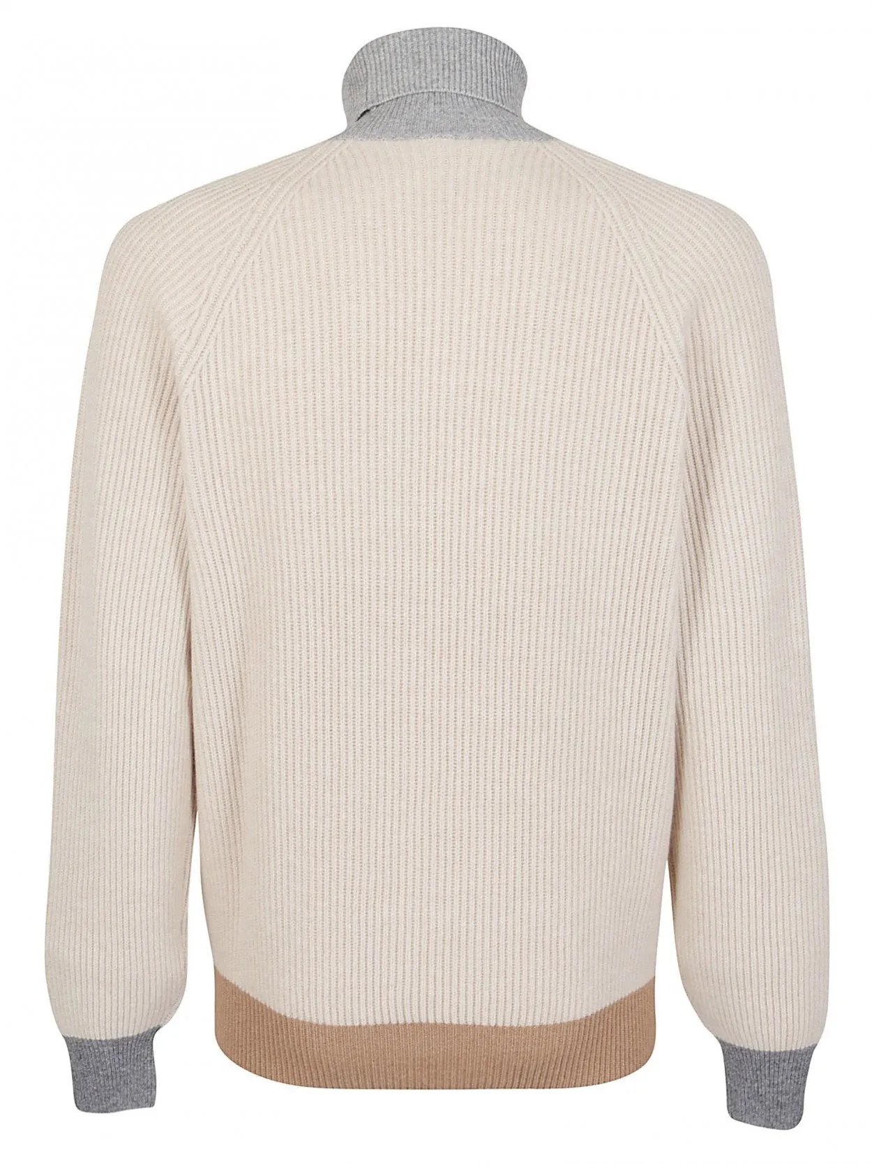 Brunello Cucinelli Turtleneck Colour Block Knitted Pullover