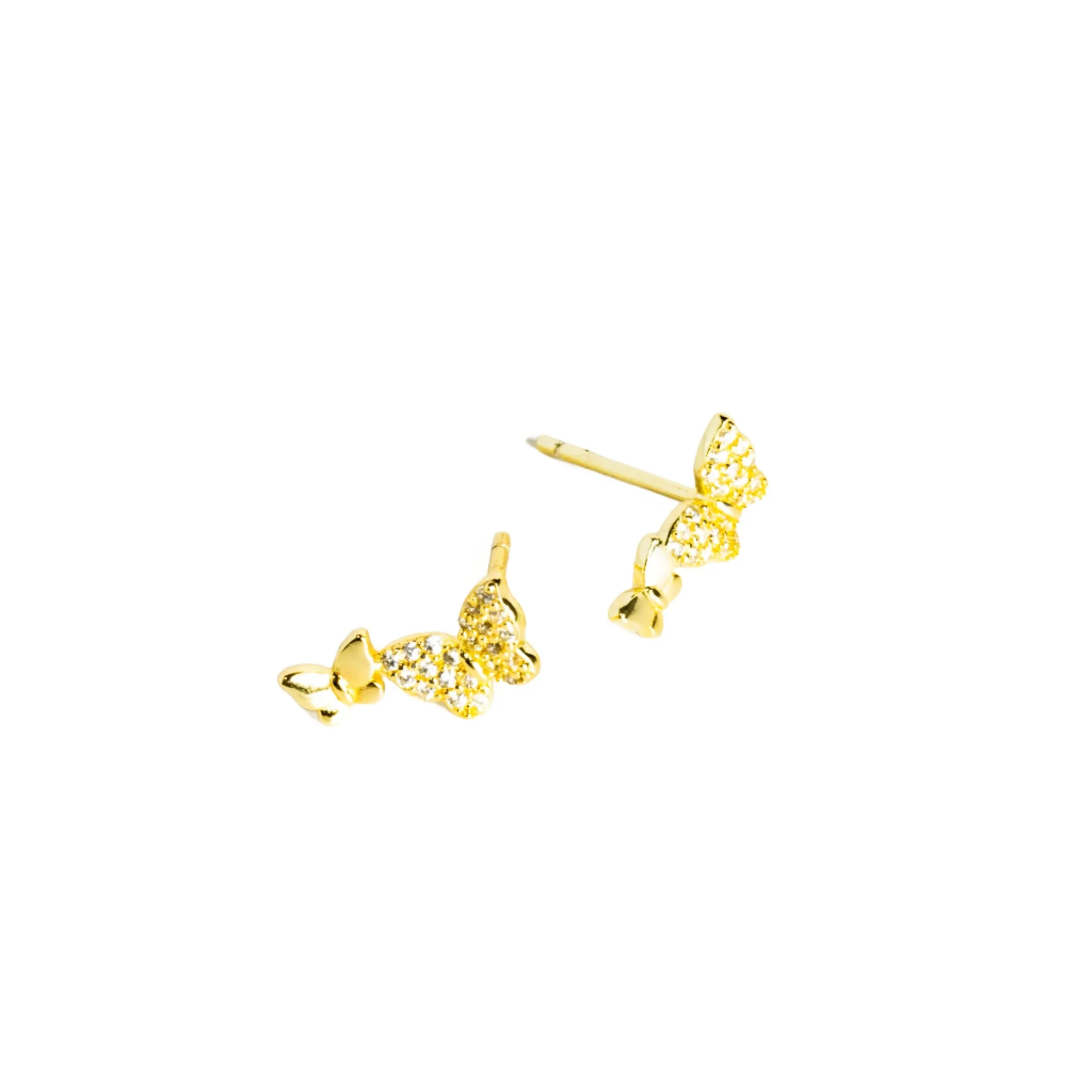 Butterfly Petite Ear Climbers Vermeil